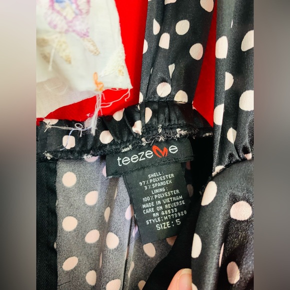 🎀TeezeMe pink and black polka dot dress bow back🎀 - Picture 7 of 12